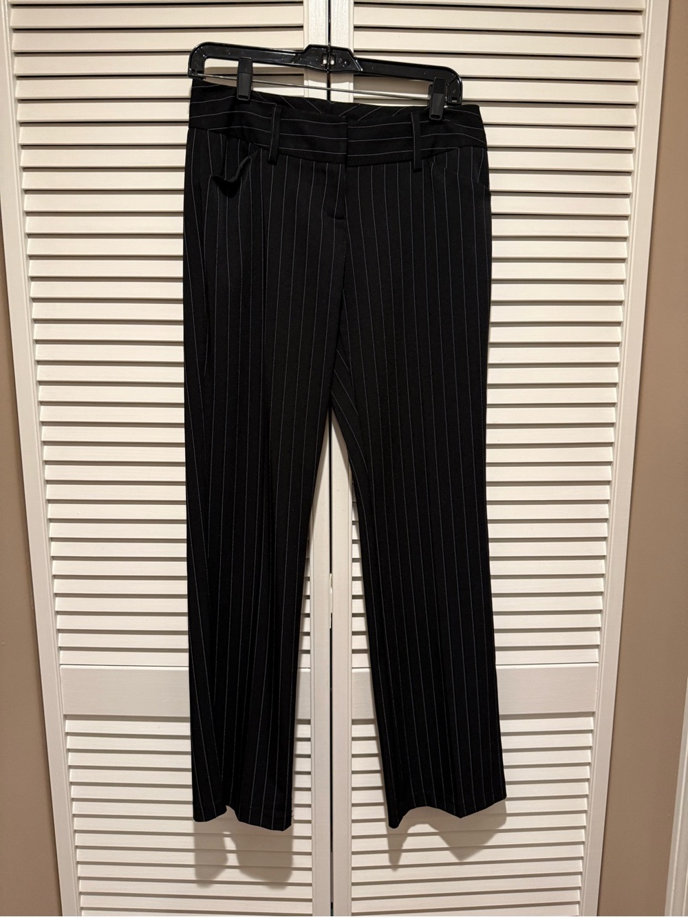 XOXO - Black Pinstripe low rise Juniors Dress Pants